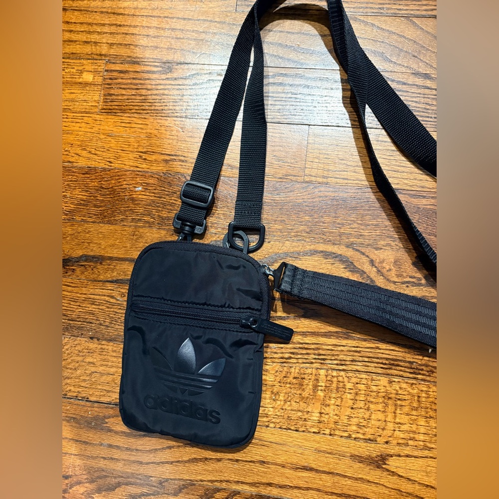 Adidas Black Nylon Crossbody Phone bag